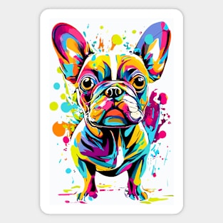 French Bulldog Colourful - Cute French Bulldog Breed Magnet